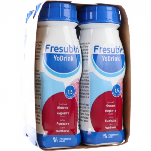 Fresubin yodrink (4 botellas 200 ml sabor frambuesa)